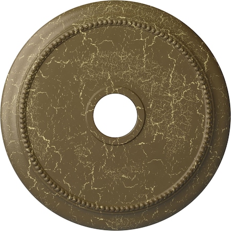 Ekena Millwork Crendon Medallion (Canopies up to 4 3/8"), 24 1/8"OD x 4 3/8"ID x 2 1/4"P, Mississippi Mud Crackle CM24CRMMC